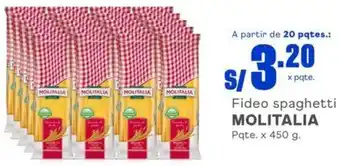 Makro Molitalia Fideo Spaghetti 450g oferta