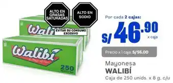 Makro Walibí Mayonesa 250unids x 8g c/u oferta