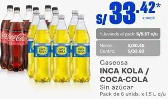 Makro Inca Kola/Coca-Cola Gaseosa Sin Azúcar 1,5L oferta