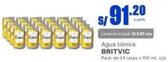 Makro Britvic Agua Tónica 24 Latas x 150ml c/u oferta