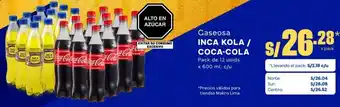 Makro Inca Kola/Coca-Cola 12unids x 600ml c/u oferta