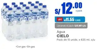 Makro Cielo Agua 25unids x 625ml c/u oferta