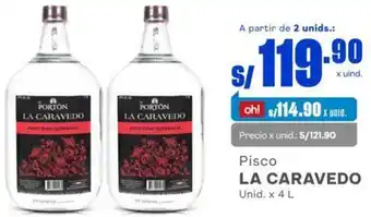 Makro La Caravedo Pisco 4L oferta