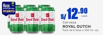 Makro Royal Dutch Cerveza 6 Latas x 330ml c/u oferta