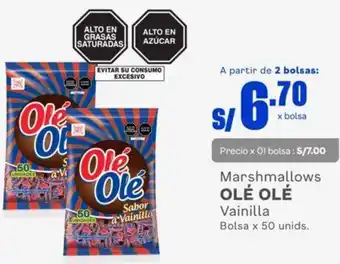 Makro Olé Olé Marshmallows Vainilla Bolsa 50 und oferta