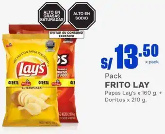 Makro Frito Lay Pack Papas Lay's 160g + Doritos 210g oferta