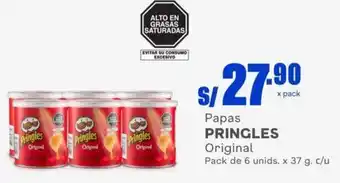 Makro Pringles Papas Original 6unids x 37g c/u oferta