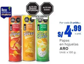 Makro Aro Papas en Hojuelos 130g oferta