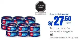 Makro A1 Trozos de Atún en Aceite Vegetal 6 Latas x 140g oferta