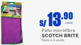Makro Scotch Brite Paño Microfibra 4 Unids oferta