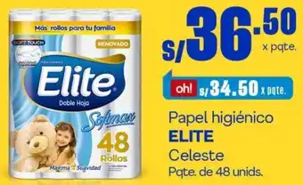 Makro Elite Papel Higiénico Celeste 48Unids oferta