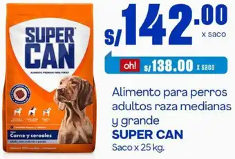 Makro Super Can Alimento para Perros Adultos Raza Medianas y Grande 25kg oferta