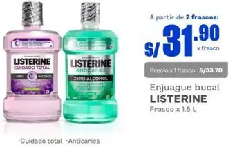Makro Listerine Enjuague Bucal 1,5L oferta
