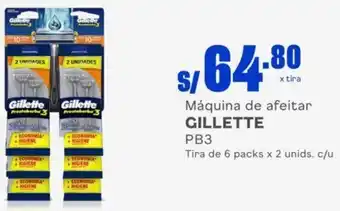 Makro Gillette Máquina de Afeitar PB3 6packs x 2unids c/u oferta