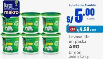 Makro Aro Lavavajilla en Pasta 1,2kg oferta