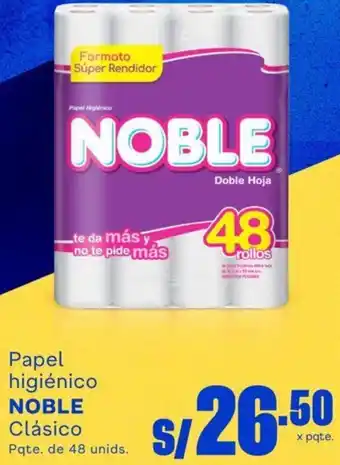 Makro Noble Papel Higiénico Clásico 48unids oferta