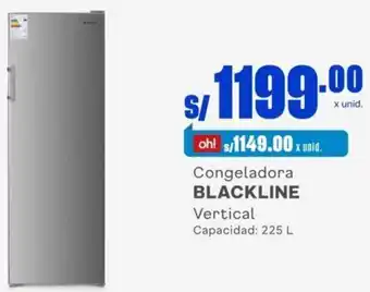 Makro Blackline Congeladora Vertical 225L oferta