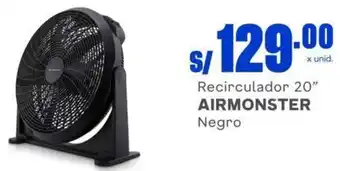 Makro Airmonster Recirculador 20" Negro oferta