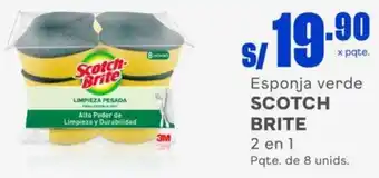Makro Scotch Esponja Verde 2 en 1 oferta
