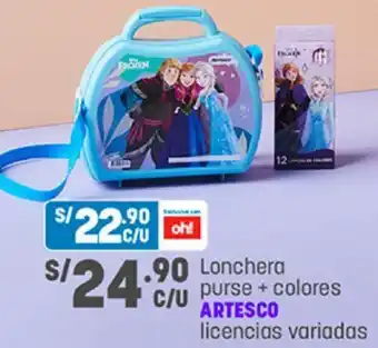 Plaza Vea Lonchera Purse + Colores Artesco Licencias Variadas oferta