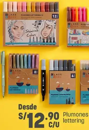 Plaza Vea Plumones Lettering oferta