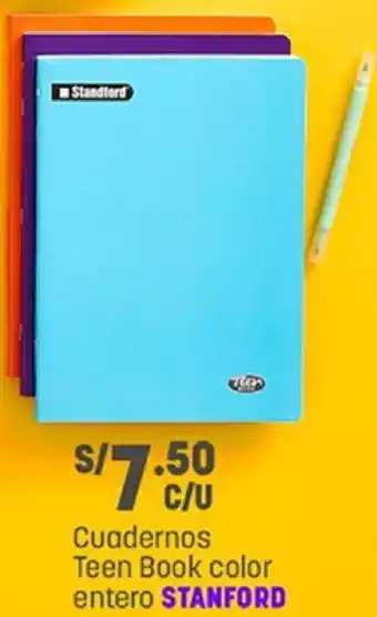 Plaza Vea Cuadernos Teen Book Color Entero Stanford oferta