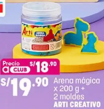 Plaza Vea Arena Mágica x 200g + 2 Moldes Arti Creativo oferta
