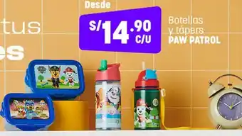 Plaza Vea Botellas y Tápers Paw Patrol oferta