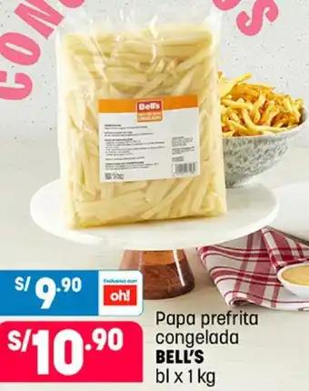 Plaza Vea Para Prefrita Congelada Bell's 1kg oferta