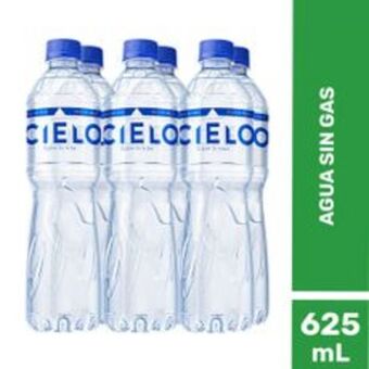 Metro Agua sin gas cielo pack 6 unidades de 625 ml c/u oferta