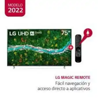 Carsa Televisor smart uhd 4k lg 75 pulgadas led thinq ai 75up7760psb oferta