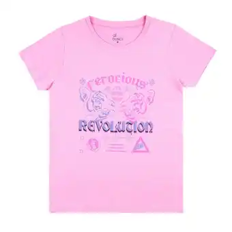 Tottus Polo estampado manga corta mujer m rosado oferta