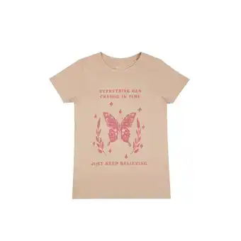 Tottus Polo estampado manga corta mujer l crema oferta