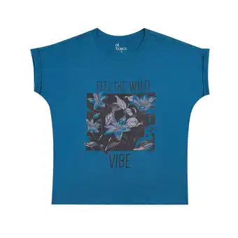 Tottus Polo estampado manga corta mujer xl verde oferta