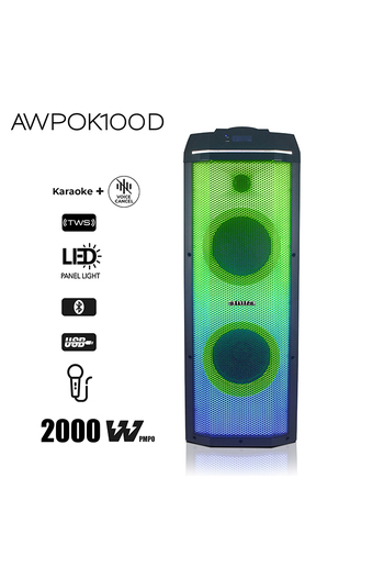 Tiendas EFE Parlante bluetooth aiwa con sistema dj 200w rms awpok100d oferta