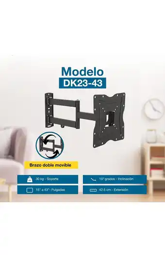 Tiendas EFE Rack movible de tv d'kaza dk2343 13"-43" oferta