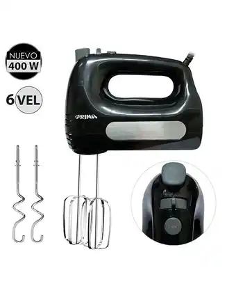 Tiendas EFE Batidora de mano prima 400 watts 6 velocidades oferta