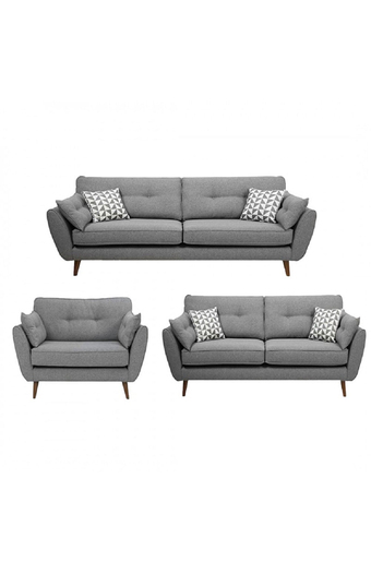 Tiendas EFE Juego de sala fabiani 3-2-1 naelah - plomo oferta