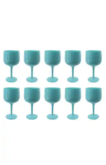 Tiendas EFE Juego de 10 copas de gin bluebox - celeste oferta