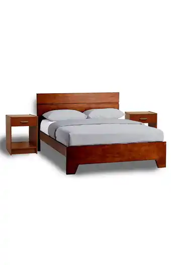 Tiendas EFE Juego de dormitorio falotih never 2 plz + 2 veladores - cedro oferta