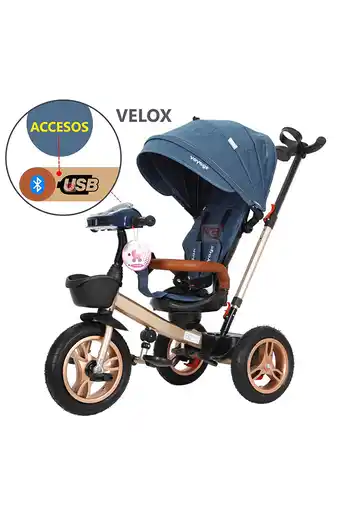 Tiendas EFE Triciclo guiador velox blue oferta