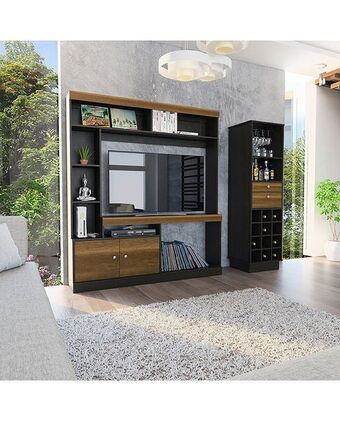 Tiendas EFE Estante tuhome tv 52 + bar - caramelo y wengue oferta