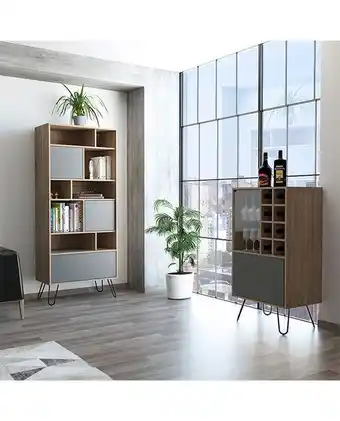 Tiendas EFE Biblioteca + bar vassel tuhome - miel / plomo oferta