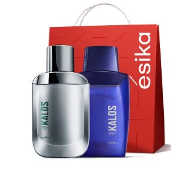 Ésika Set perfumes de hombre kalos tech + kalos sport oferta