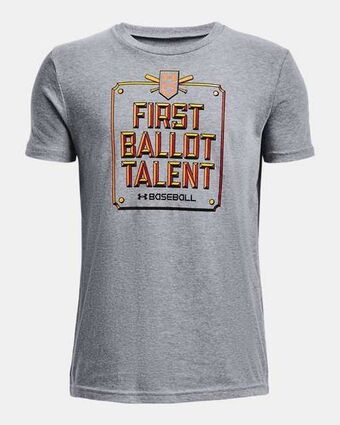 Under Armour Boys' ua first ballot baseball short sleeve oferta