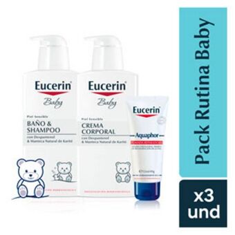 Mifarma Pack eucerin baby shampoo + crema corporal + pomada oferta