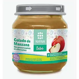 Tottus Compota de manzana tottus frasco 113 gr - pote 113 gr oferta