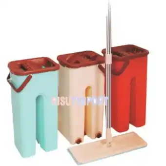 Linio Trapeador plano escurridor balde rojo +... oferta