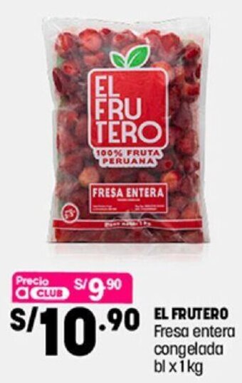 Plaza Vea El Frutero Fresa Entera Congelada 1kg oferta