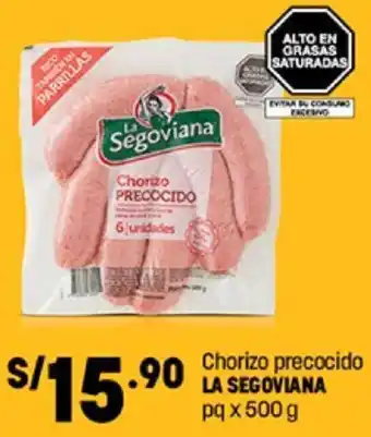 Plaza Vea Chorizo Precocido La Segoviana 500g oferta
